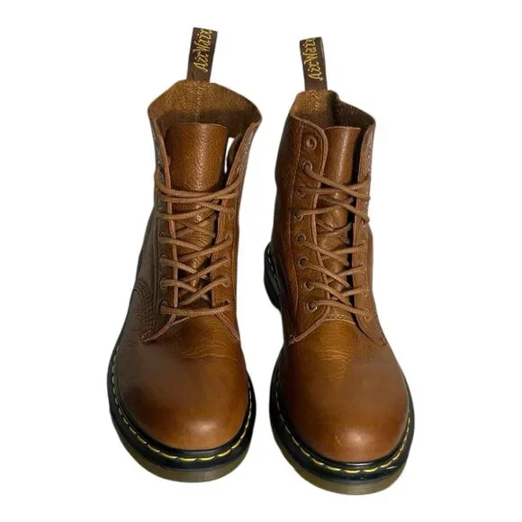 Dr. Martens Pascal Womens Size 9 Combat Boots Brown Leather EUC - Picture 8 of 9